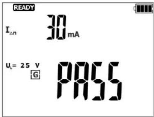 READY IΔn 30 mA Uc = 25 V PASS