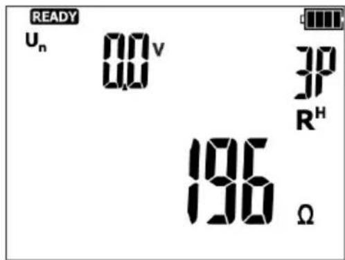 READY Uₙ 0.0 V 3P R^H 196 Ω
