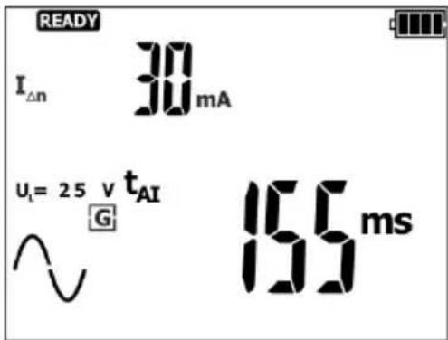 READY I△n 30 mA U1= 25 V tAI G 166 ms