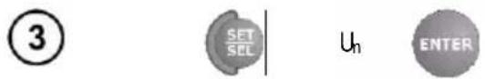 ③ SET SEL Uh ENTER