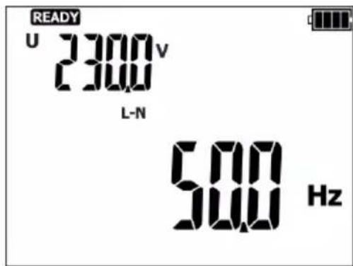 READY U 2300 V L-N 500 Hz