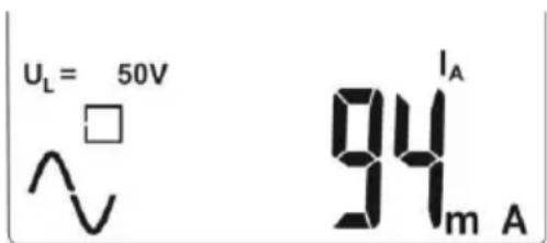 U_L = 50V I_A 94 m A