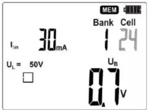 MEM Bank Cell 124 UL = 50V UB 0.7V