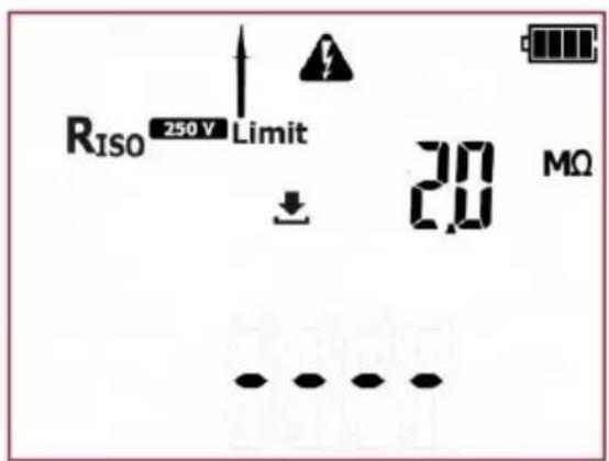 RISO 250 V Limit ↓ 2.0 MΩ