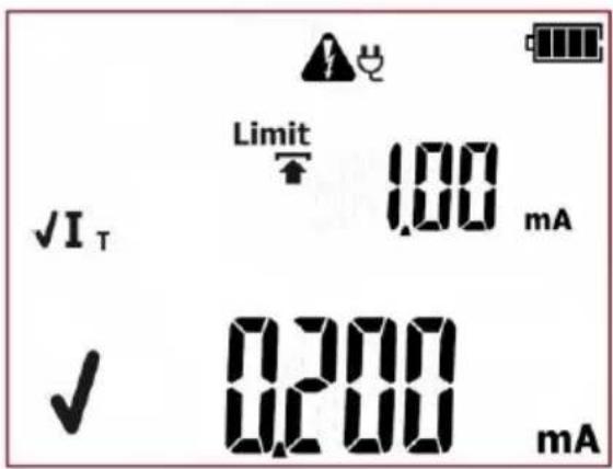 Limit 1.00 mA √ I T 0.200 mA