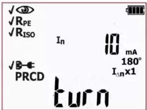 ✓ ✓RPE ✓RISO In 10 mA 180° IΔn×1 ✓B-● PRCD turn