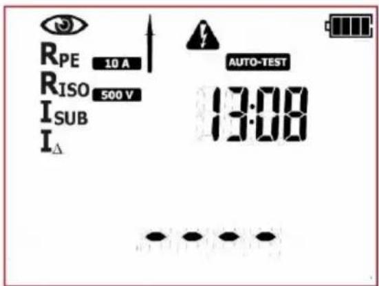 RPE 10 A RISO 500 V I_SUB I_Δ AUTO-TEST 13:08