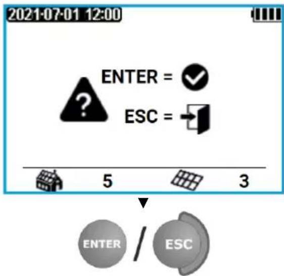 2021-07-01 12:00 ENTER = ✓ ESC = → 5 3 ENTER / ESC