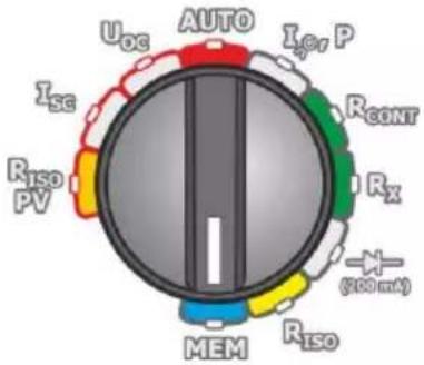 UOC AUTO Isc P RISO PV IcP RCONT Rx (100 mA) MEM RISO