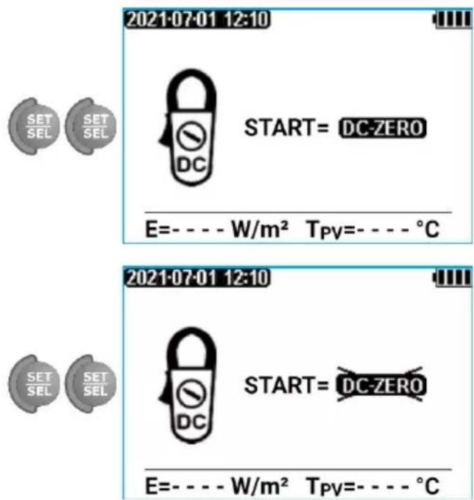 2021-07-01 12:10 SET SEL SET SEL START= DC-ZERO E=----- W/m² Tpv=----- °C 2021-07-01 12:10 SET SEL SET SEL START= DC-ZERO E=----- W/m² Tpv=----- °C