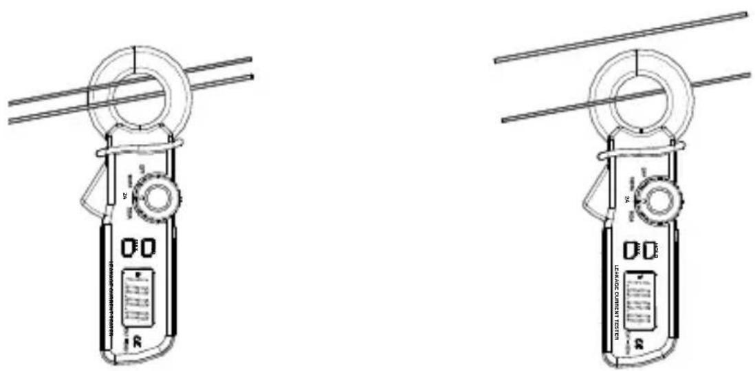 Technical line drawing of two mechanical clamp devices with labeled parts and measurement indicators