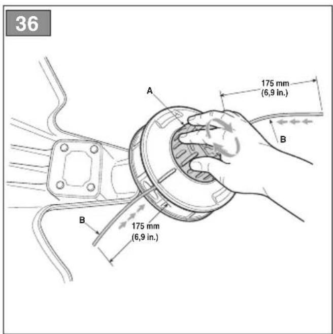 36 A 175 mm (6,9 in.) B B 175 mm (6,9 in.)