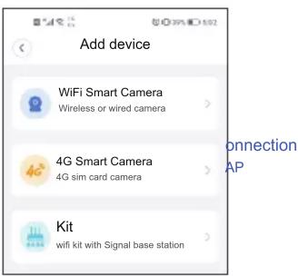 Add device WiFi Smart Camera Wireless or wired camera 4G Smart Camera 4G sim card camera Kit wifi kit with Signal base station