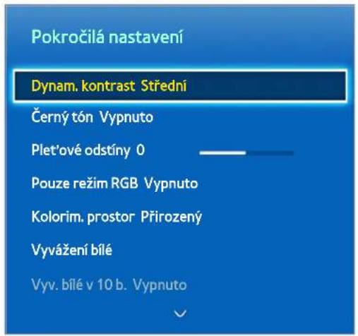 SAMSUNG UE40F6500SD - Pokročilá nastavení - 1
