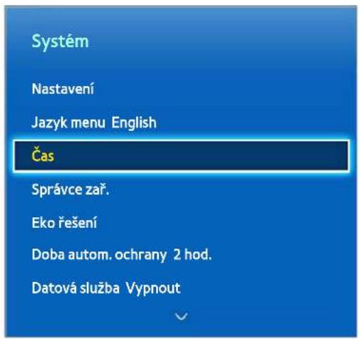 Systém Nastavení Jazyk menu English Čas Správce zař. Eko řešení Doba autom. ochrany 2 hod. Datová služba Vypnout