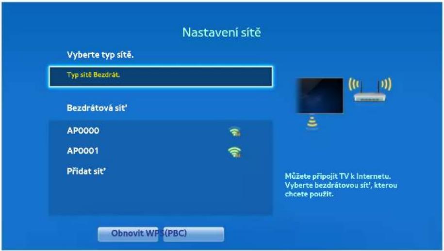 SAMSUNG UE46F6510SD - Ruční nastavení bezdrátové sítě - 1