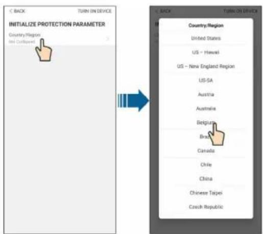 INITIALIZE PROTECTION PARAMETER Country/Region and Confused Country/Region United States US - Hawaii US - New England Region US-SA Austria Australia Belgium Brazil Canada Chile China Chinese Taipei Czech Republic