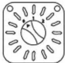Simple diagram of a cell with nucleus and spindle fibers, no text or symbols present