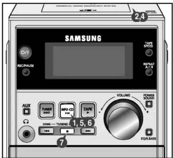 SAMSUNG MM-T5 - Přehrávání CD/MP3-CD - 1