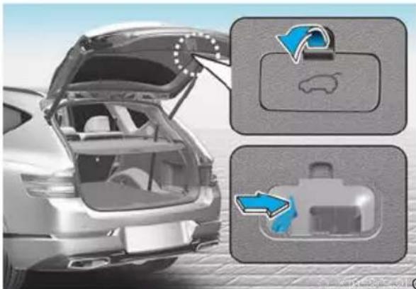 Genesis GV80 (2023) - Emergency liftgate safety release - 1