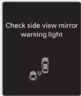 Check side view mirror warning light