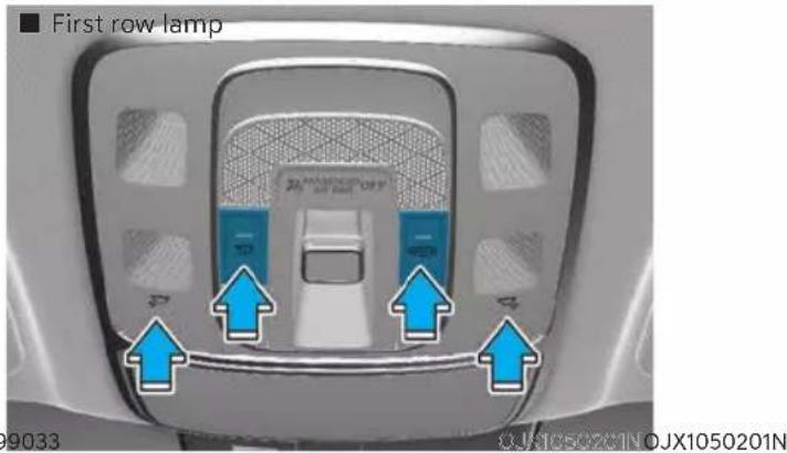 ■ First row lamp 9033 OJX1050201N OJX1050201N