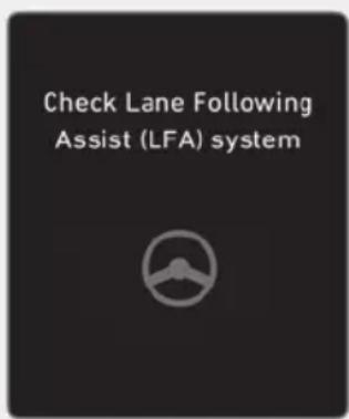 Check Lane Following Assist (LFA) system