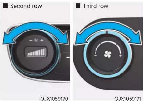 ■ Second row ■ Third row OJX1059170 OJX1059171