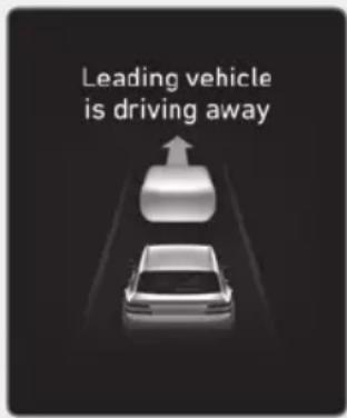 Leading vehicle is driving away