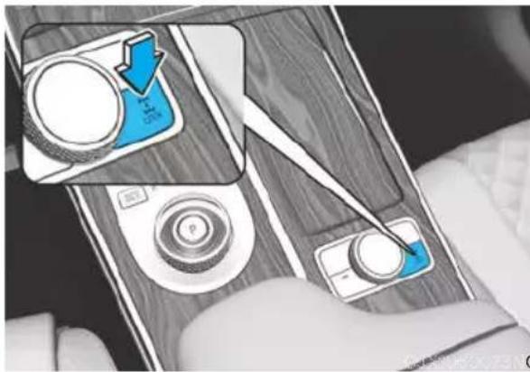 Diagram showing a car interior with camera controls and directional arrows indicating movement or change.