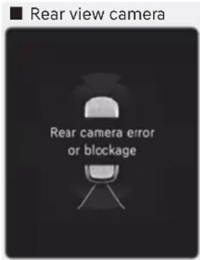 ■ Rear view camera Rear camera error or blockage