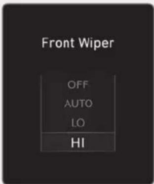 Front Wiper OFF AUTO LO HI