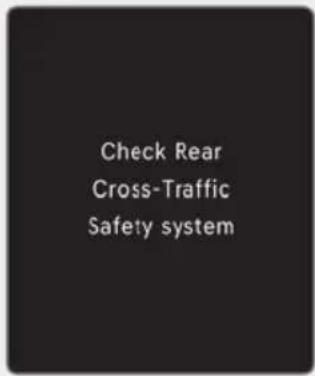 Check Rear Cross-Traffic Safety system