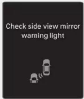 Check side view mirror warning light