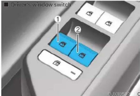Driver's window switch ① ② ©K1082010