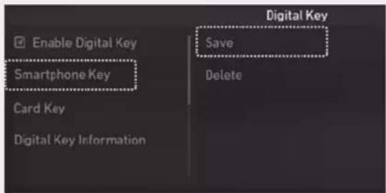 Digital Key Enable Digital Key Smartphone Key Card Key Digital Key Information Save Delete