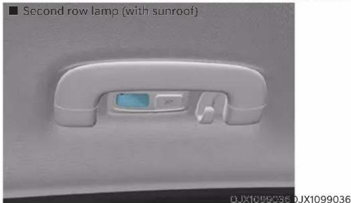 ■ Second row lamp (with sunroof) OJX1099036 OJX1099036