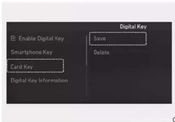 Digital Key Enable Digital Key Smartphone Key Card Key Digital Key Information Save Delete