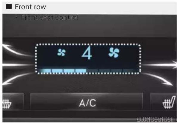 Front row • Front seat control 4 A/C