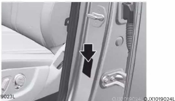 Genesis GV80 (2023) - TIRE SPECIFICATION AND PRESSURE LABEL - 1