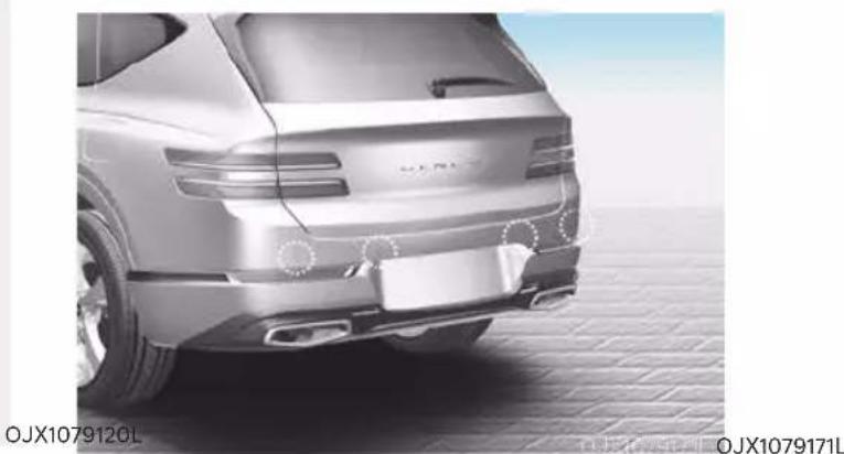 Genesis GV80 (2023) - Reverse Parking Collision-Avoidance Assist disabled - 2