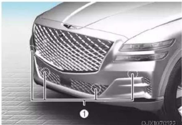 Genesis GV80 (2023) - FORWARD/REVERSE PARKING DISTANCE WARNING (PDW) - 1