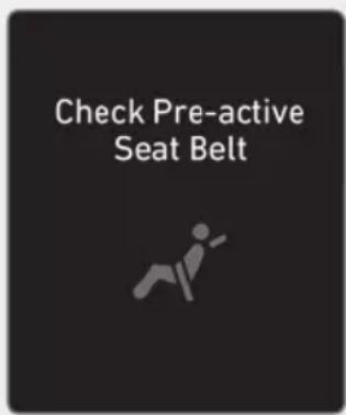 Check Pre-active Seat Belt