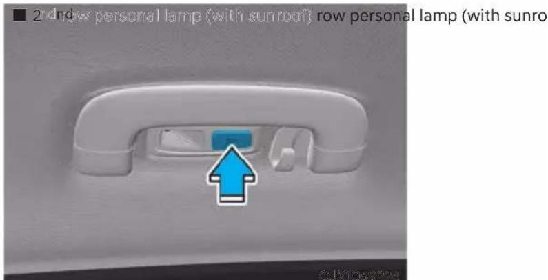 ■ 2nd now personal lamp (with sunroof) row personal lamp (with sunro