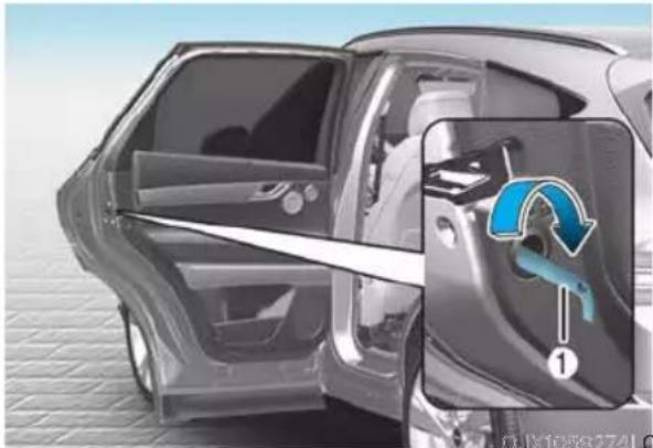 Genesis GV80 (2023) - Child-Protector Rear Door Locks (if equipped) - 1