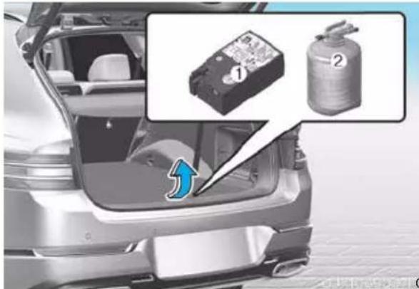 Genesis GV80 (2023) - IF YOU HAVE A FLAT TIRE (WITH TIRE MOBILITY KIT) (IF EQUIPPED) - 1