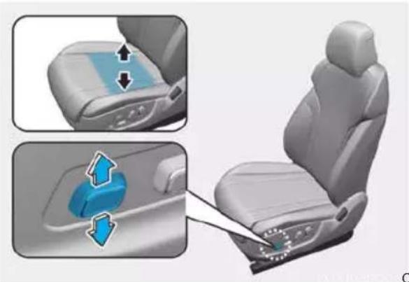 Genesis GV80 (2023) - Seat cushion extension adjustment (for driver's seat) (if equipped) - 2