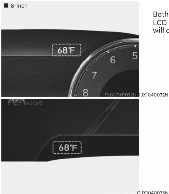 ■ 8-inch Both LCD c will c 68°F MPA OJX1040072N OJX1040072N 12.5-inch 3 D 68°F OJX1040073N