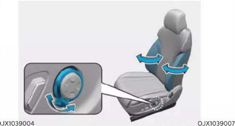 Genesis GV80 (2023) - Seat cushion extension adjustment (for driver's seat) (if equipped) - 3
