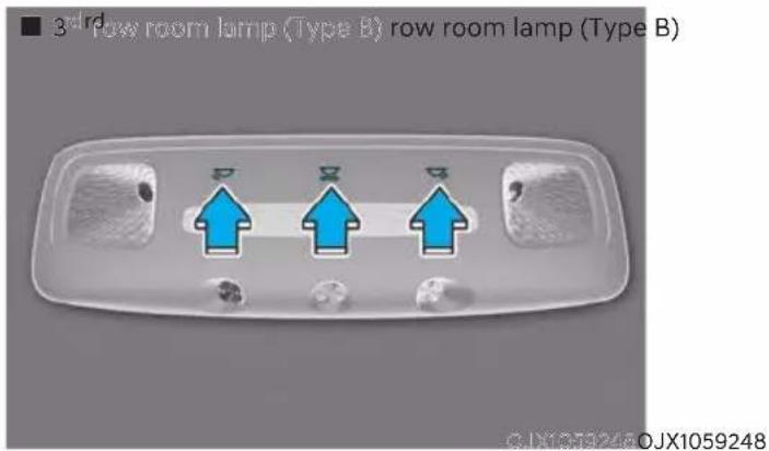 3rd row room lamp (Type B) row room lamp (Type B) a b c CJX1059248OJX1059248